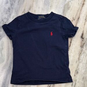 Polo by Ralph Lauren Kids Tee in Dark Blue with Red Logo
